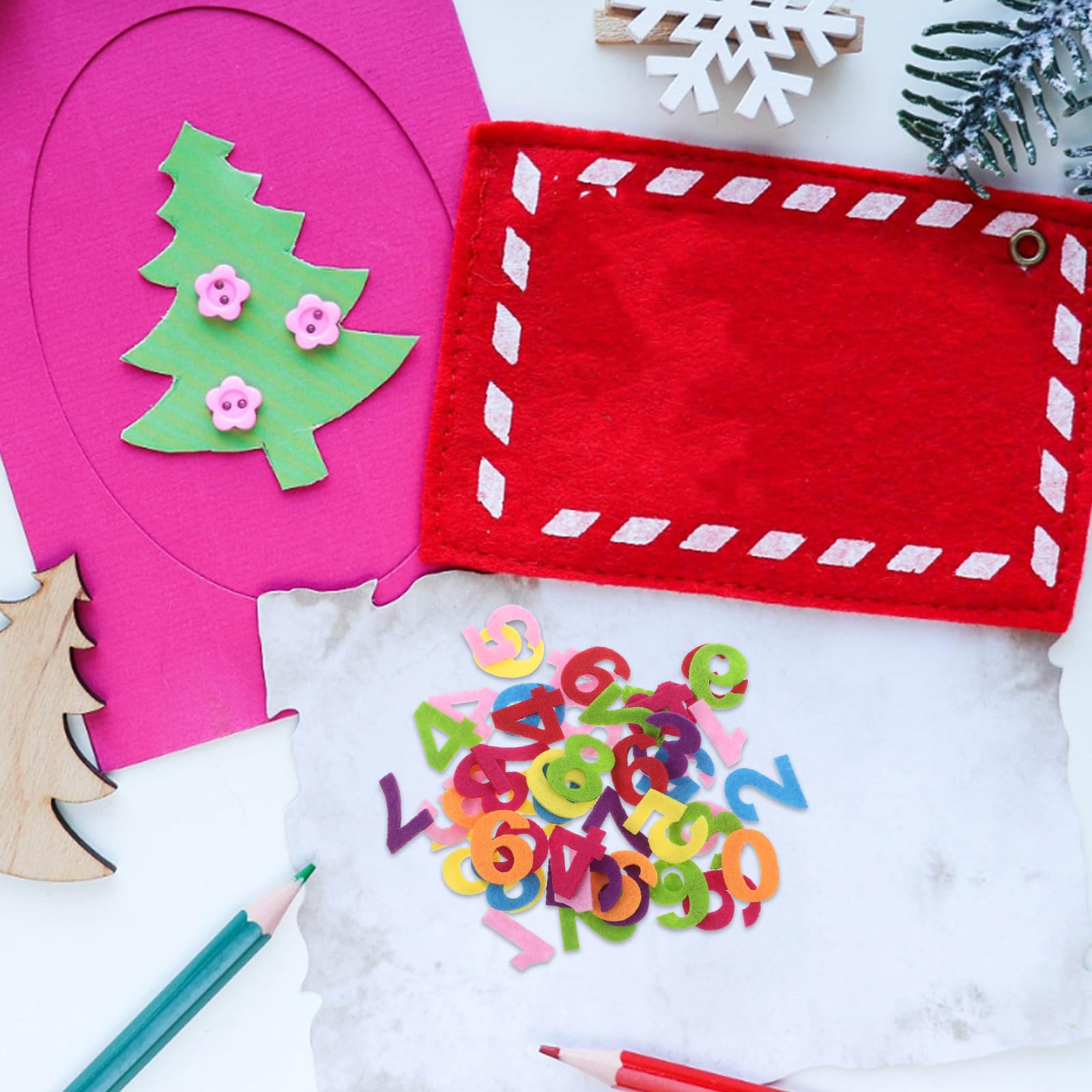 Amazon | Lurrose フェルト 数字 工作用 不織布とフェルト製 耐久性